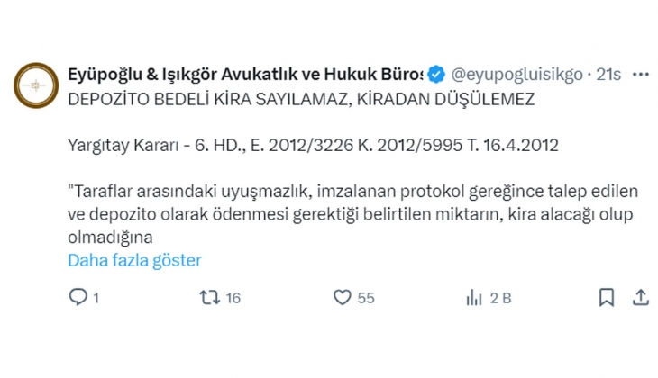 Depozito bedeli kiradan düşülebilir mi? Yargıtay ne diyor?