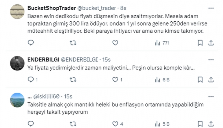 Konutta peşin ödemeye de taksitli ödemeye de aynı fiyat veriliyor!