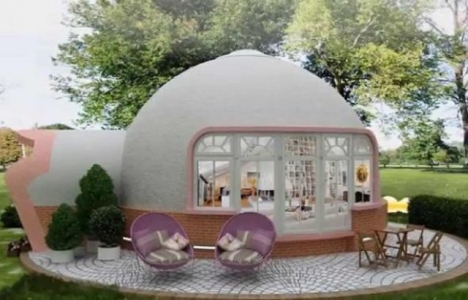 İşte 2 saatte inşa edilen köpük evler!