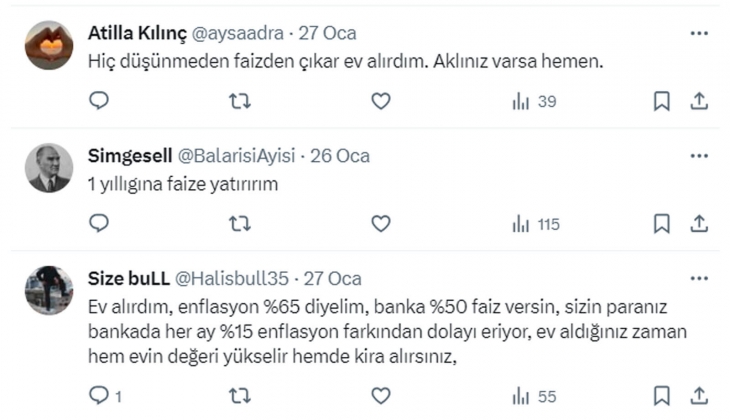 2 milyon TL paranız olsa 15 bin TL kira getirili ev mi alırsınız, aylık 60 bin TL getirili faize mi yatırırsınız?