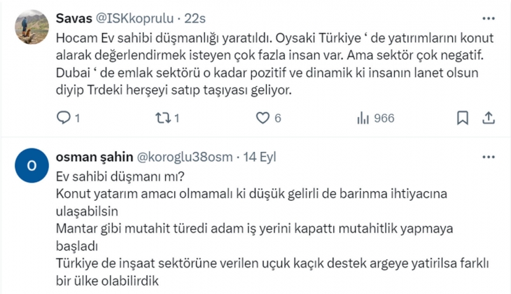 Ünlü ekonomistten ev sahibi düşmanı anlayışa tepki: Konutu oturmak için alabilirsiniz, yatırım için değil!