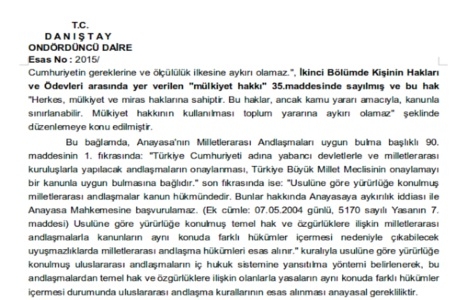 Malatya Darende deki riskli alan kararına yürütmeyi durdurma!