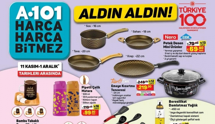 A101'de Fakir mikser 2 bin 499 TL’ye, kızartma tenceresi 219 TL’ye, pamuklu bebek battaniyesi 84,90 TL’ye düştü!
