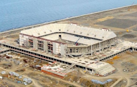 Trabzon Akyazı Stadı'nın çatı inşaatına başlandı!