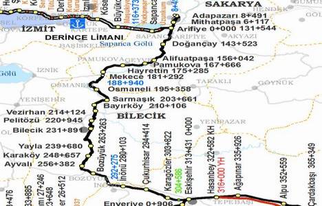 Ankara İstanbul hızlı tren hattı güzergah haritası!