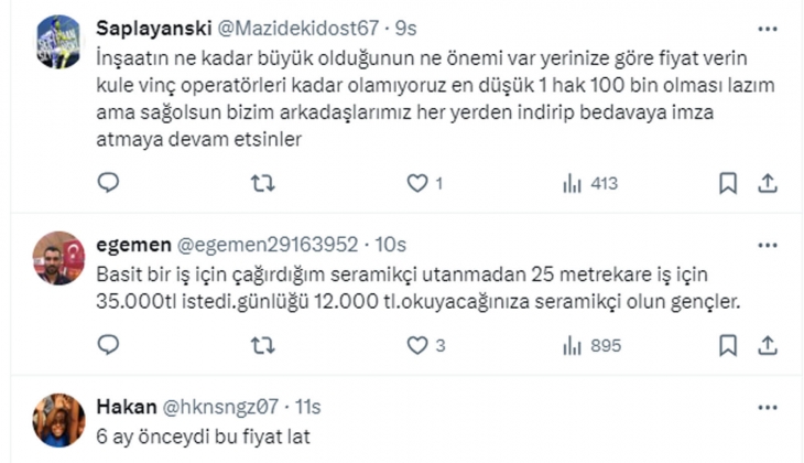 İnşaat sektöründen şantiye şefliği ücretlerine tepki!