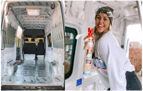 Kirasını ödeyemeyince minibüsten ev yaptı! 