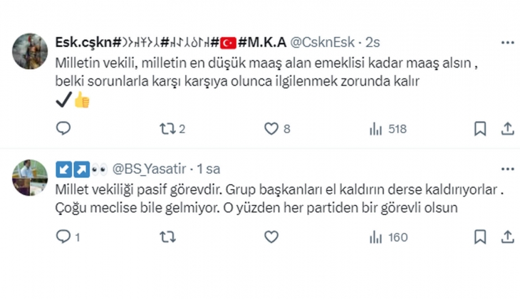 Milletvekili ve emekli olanlar 275 bin TL maaş alıyor: Vekil maaşları düşürülsün, milletvekili emekliliği iptal edilsin!