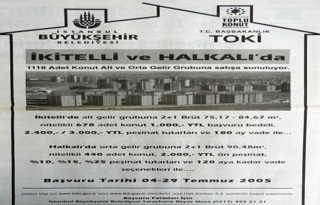 2005 yılında Kiptaş, 1.118 adet konutu satışa sunmuş!