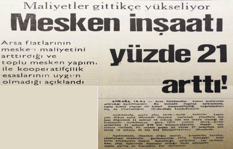 1975 yılında konut inşaatı yüzde 21 artmış!