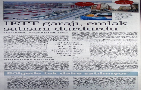 2007 yılında İETT garajı, emlak satışını durdurdu!