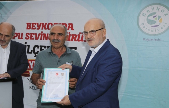 Beykoz Çengeldere'de tapu sevinci!