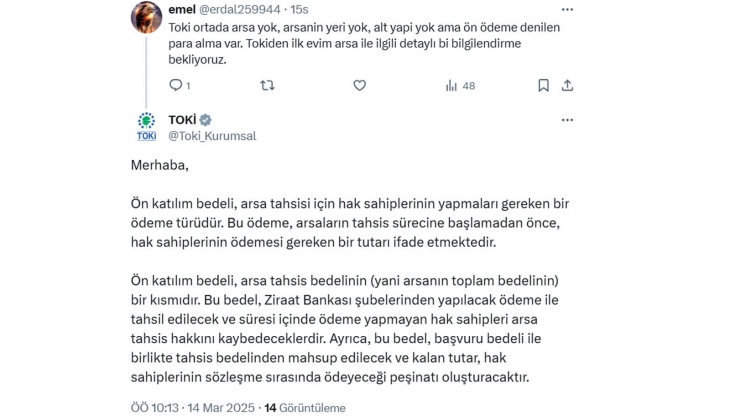 TOKİ İlk Evim arsa projesinde ön ödeme detayı! Hak sahiplerinden ne zaman para alınacak? 
