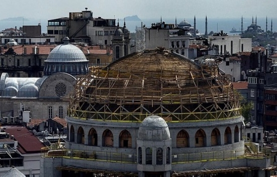Taksim Camii inşaatında son durum havadan görüntülendi!
