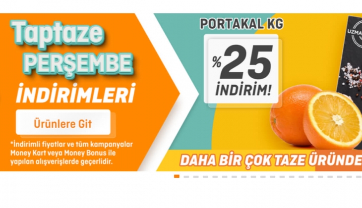 Migros taptaze Perşembe indirimlerini kaçırma! Portakalda yüzde 25 dana etinde yüzde 15 indirim 29 Aralık 2022