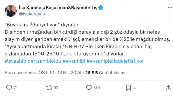 Emekliler, işçiler ve emekçiler yüzde 25 zam mağduru: Kiracılar, 15-17 bin TL lik evlerde 1.500-2.500 TL ye oturuyor!