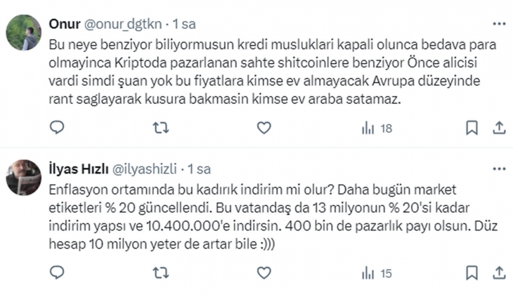 Konut fiyatları düşse de satılmıyor!