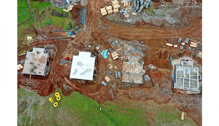 Köy tipi afet evleri Gaziantep Nurdağı nda yükselmeye başladı!