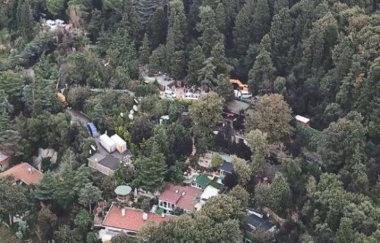 Adnan Oktar ın villasındaki yıkım havadan görüntülendi!