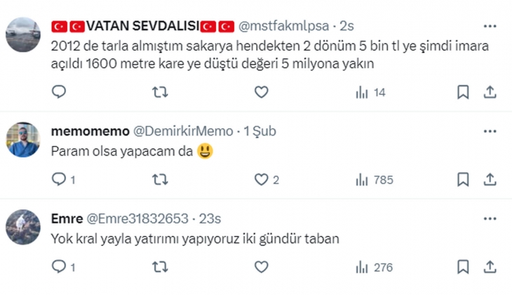 Vatandaşlar arsa yatırımı yapıyor mu? Bu fiyatlardan alınmaz diyen de oldu, iyi kazandırdı diyen de!