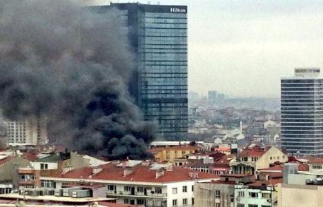 Şişli'de bir bina inşaatında yangın çıktı!