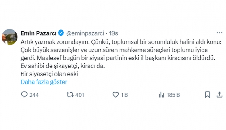 Kiracı ve ev sahibi anlaşmazlıklarında yıllar sürecek bir süreç var: TBMM adil çözüm bulmalı! 