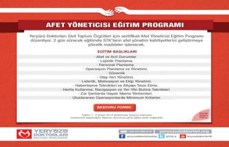 Afet Yöneticisi Eğitim Programı 1-2 Şubat tarihlerinde yapılıyor!