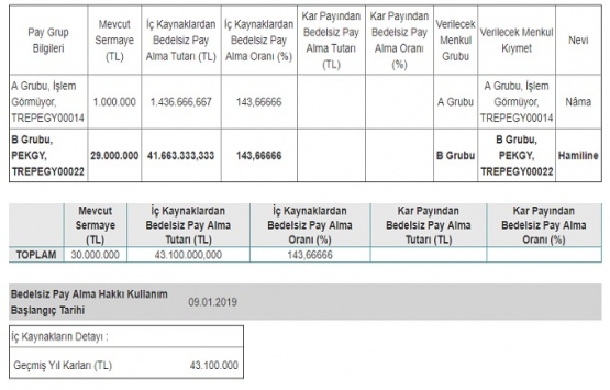 Peker GYO nun bedelsiz sermaye artırım başvurusuna SPK dan onay!