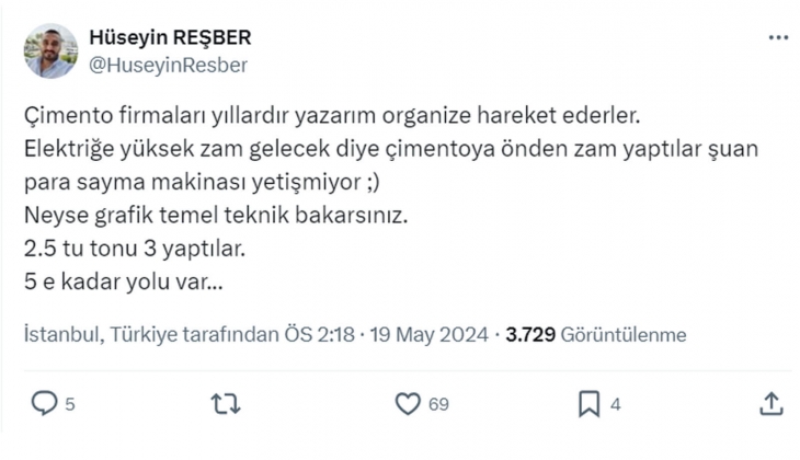 Çimentoya yeni zam iddiası! 