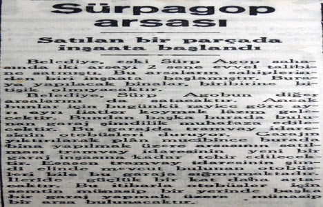 1944 yılında Surp Agop sahasında ilk inşaata başlanmış!