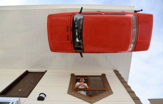 Konya daki iki katlı ters villaya yoğun ilgi!