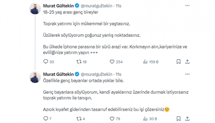 Gayrimenkul uzmanından 18-25 yaş arası gençlere tavsiye: iPhone parasına bir sürü arazi var, korkmayın alın!