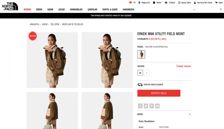 The North Face’de indirim günleri başladı! Seçili ürünlere yüzde 20 indirim. İşte 10 Eylül 2022 fiyat listesi