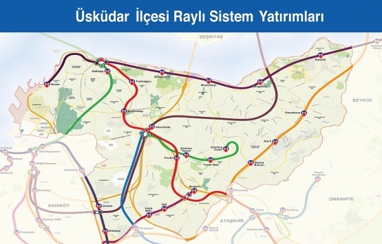 İstanbul raylı sistem haritası 2019!