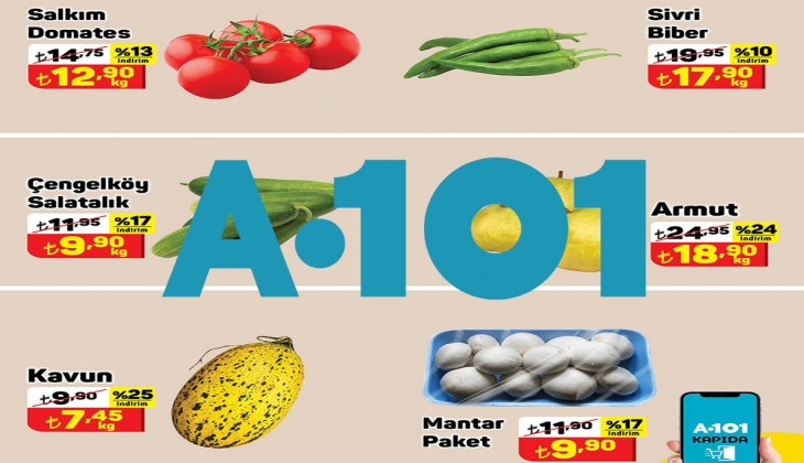 Tüm meyve ve sebzede yarı fiyat! Sepetini alan A101’e koşuyor!