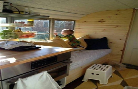 Washington da okul servisinden ev yapıldı!