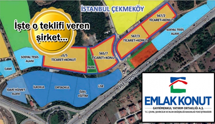 Emlak Konut GYO Çekmeköy Taşdelen arsası için 12 milyar TL'lik teklif! 