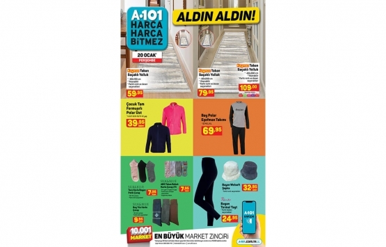 A101 aldın aldın online 20 Ocak kataloğu!