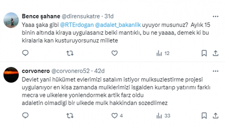 Mağdur ev sahibinden istinaf sınırı tepkisi: TÜİK in kira ortalamasıyla 70.140 TL olması lazım, şu an 28.250 TL!