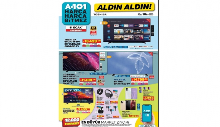 A101 de haftalık kampanya devam ediyor! Tuvalet kağıdı, elektronik eşyalarda fırsat ürünleri...