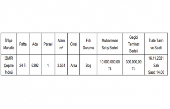 Çeşme de 10 milyon TL ye satılık arsa!