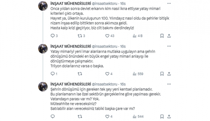 Kentsel dönüşümde sihirli değnek özel sektör: Bomboş araziymiş gibi tamamen yeni bir şehir planlaması yapılmalı!