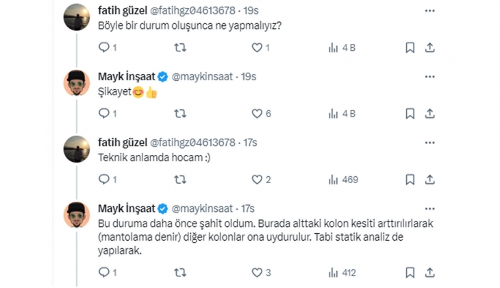 Binaların kolonlarında bu kesinlikle olmamalı!