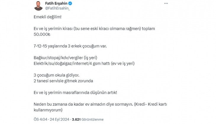 Nejat Özonay açıkladı: Emeklilerin yüzde 80 inden fazlası kira ödemiyor olabilir!