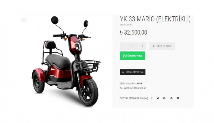 Yuki elektrikli, üç tekerlekli Mario fiyatı ne kadar? Yuki Mario kaç TL? İşte 30 Ağustos 2022 fiyat listesi