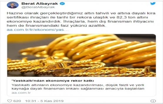 Altına dayalı kira sertifikası ihraçlarıyla tarihi rekor!