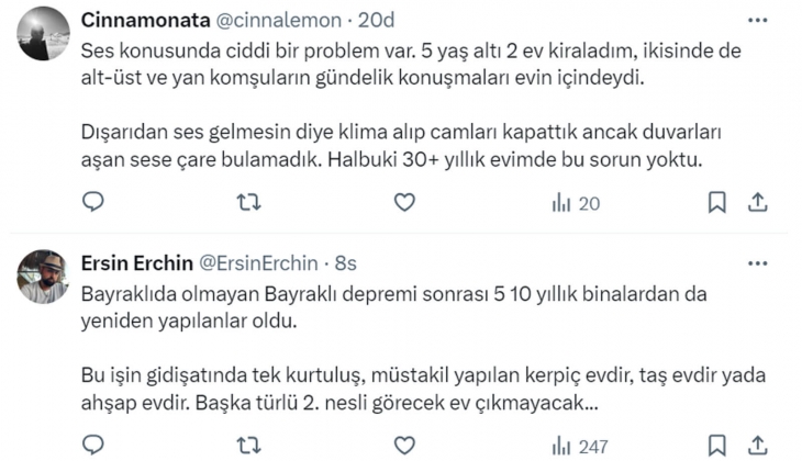Tebernüş Kireçci sordu: Türkiye de konut kalitesi iyiye mi gidiyor, kötüye mi?