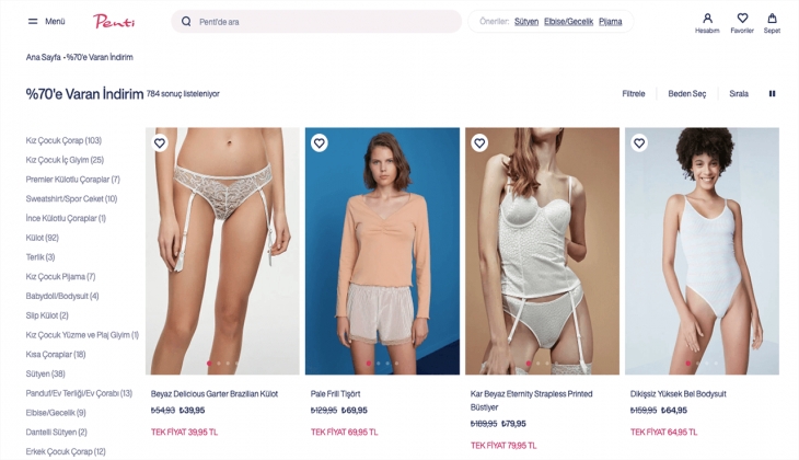 Penti sezon sonu ürünlerde yüzde 50’yi aşan indirim fırsatları penti.com.tr’de! İşte 15 Eylül 2022 Penti fiyat listesi