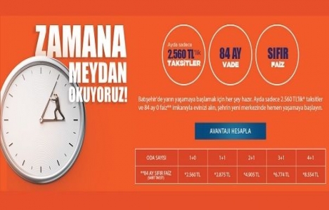 Batışehir de 2 bin 560 TL taksitle!