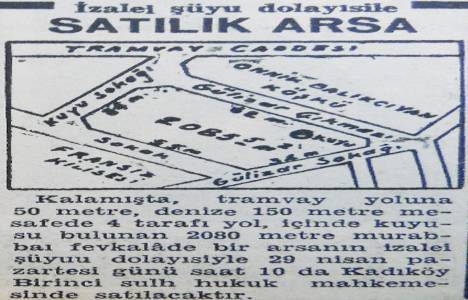 1946 yılında Kalamış ta 2.080 metrekare arsa satılacakmış!